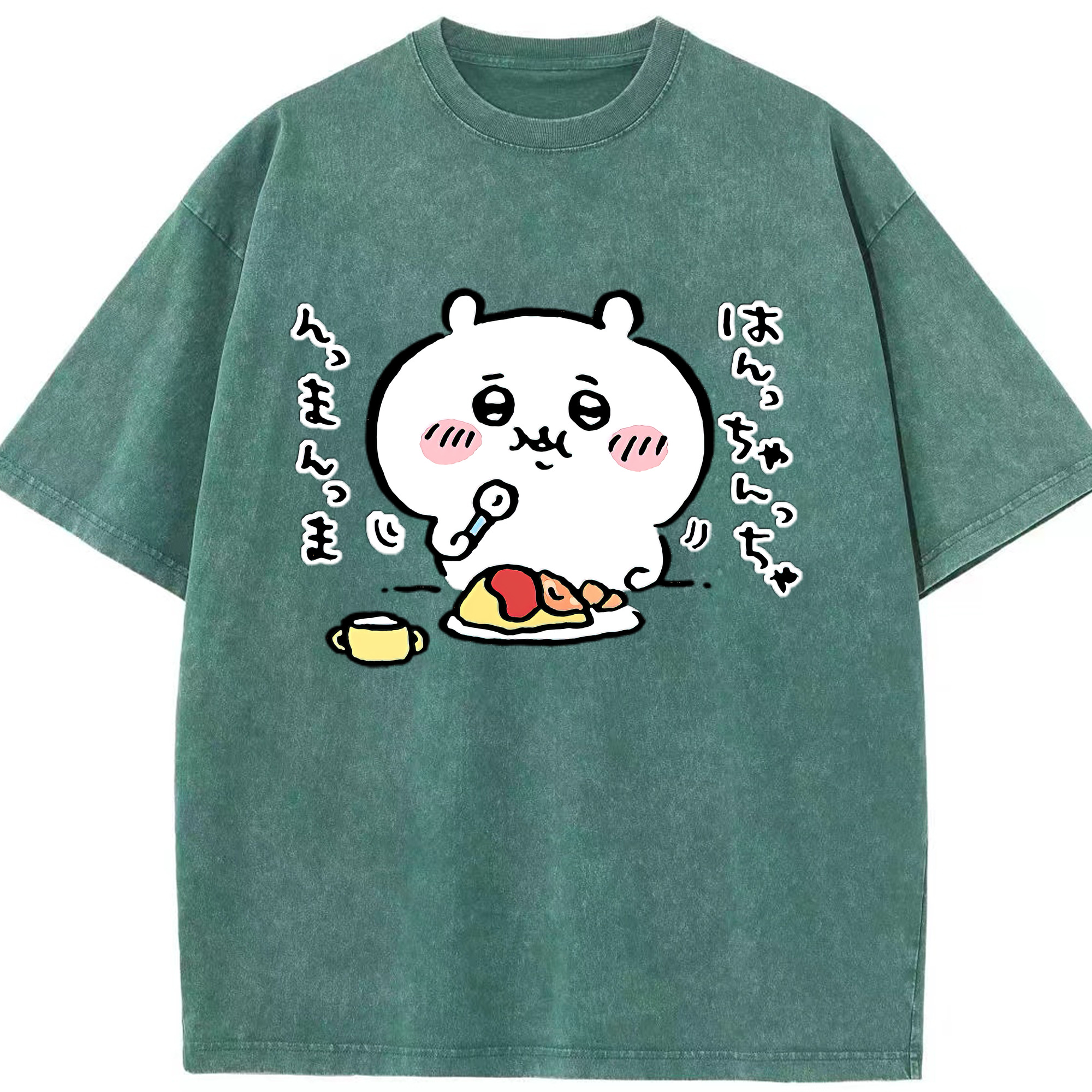 （画像用） ちいかわ ちいかわ Chii-kawa chiikawa 綿100% ヴィンテージ風 半袖Tシャツ（フロントプリント）